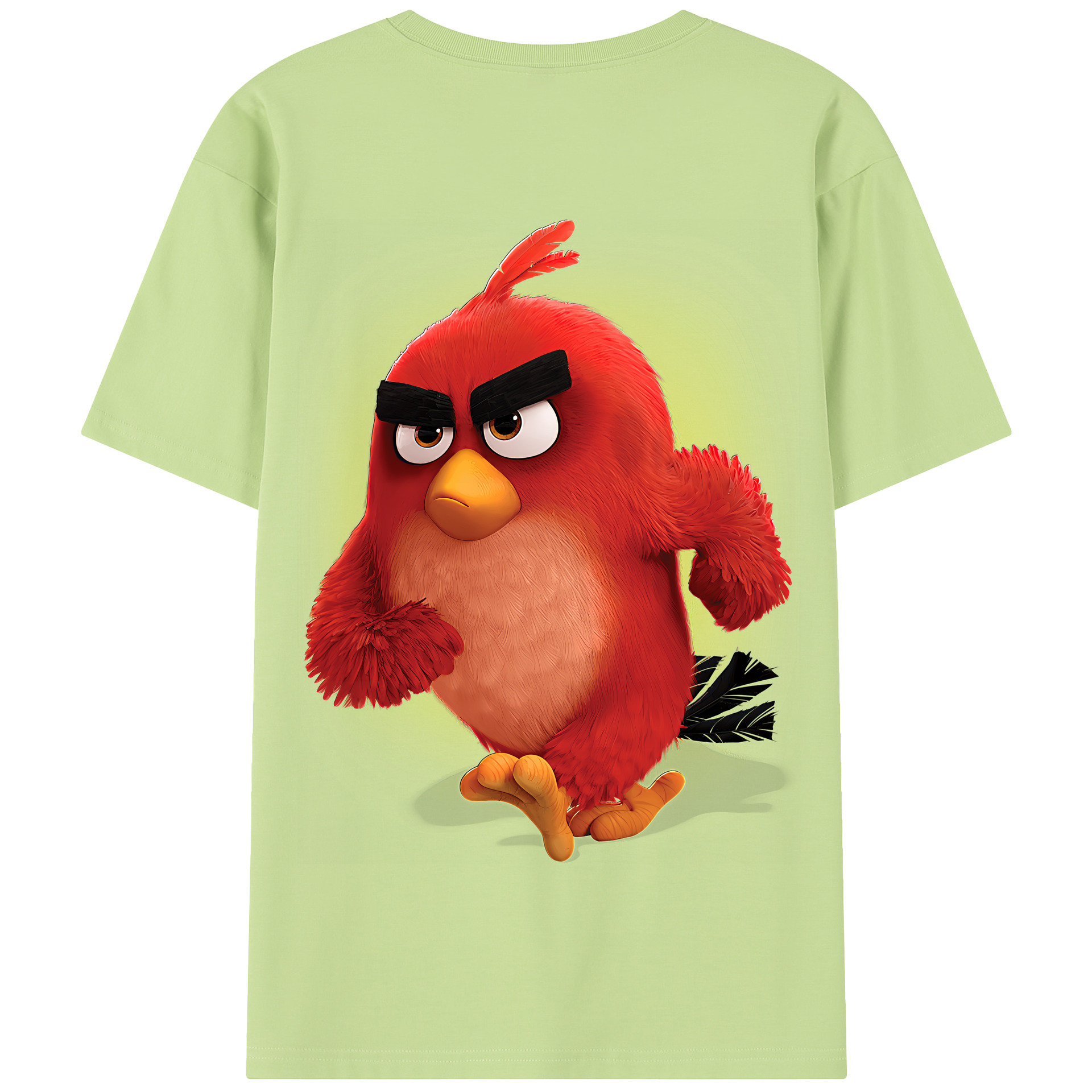 （画像用） Angry Birds アングリーバード 綿100％半袖Tシャツ（背面プリント）